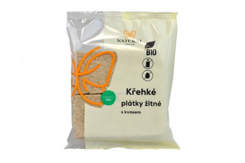 Křehké plátky kváskové žitné BIO - Natural 75g
