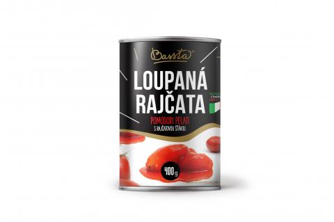 Loupaná rajčata s rajčatovou šťávou - Bassta 400g