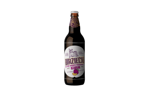 Kvas - obilný fermentovaný nápoj s příchutí ŠVESTKY - Biržiečiu 500 ml