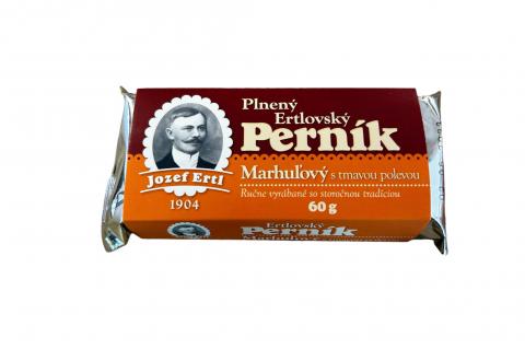 Plněný perník s tmavou polevou - MERUŇKA - Jozef Ertl 60g