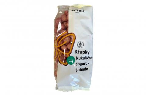 Křupky kukuřičné jogurt - jahoda - Natural 140g