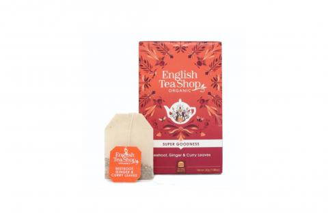 English Tea Shop Bylinný čaj s červenou řepou, karotkou, zázvorem, lístky kari a petrželí BIO 20x30g