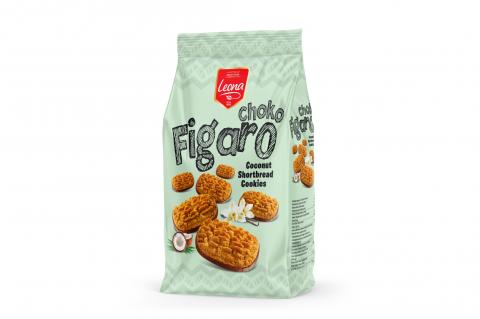 Figaro choko - kokosové sušenky s čokoládovou polevou - Leona 300g