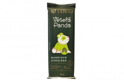 Nugátová čokoláda Veselá Panda bez laktózy - LÁSKAO 50g