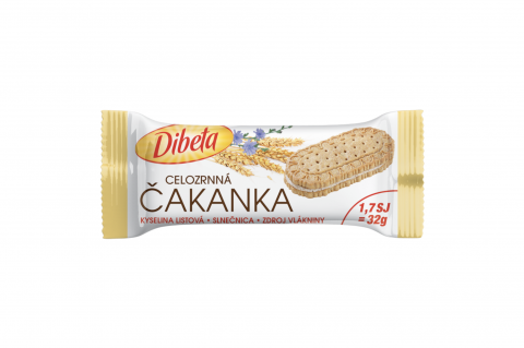 Celozrnná Čakanka plněná kávovinovou náplní bez sacharózy- Dibeta 32g