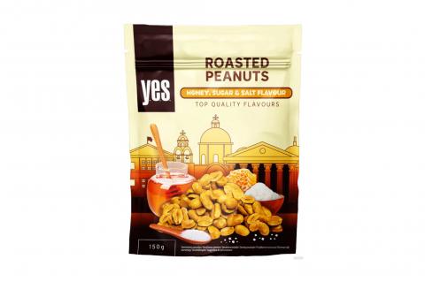 Pražené arašídy - med, cukrová krusta a sůl - Y.E.S. 150g