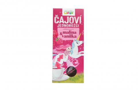 Čajoví jednorožci s příchutí malin a vanilky - Lipoo 70g
