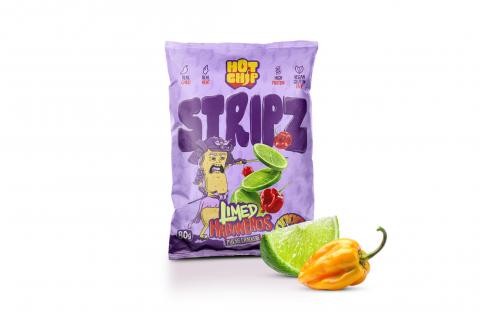Snack Stripz LIMED habaneros bez lepku - VEGAN - Hot chip 80g