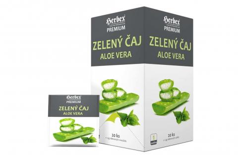 Čaj zelený s aloe vera - Herbex 20x1,5g