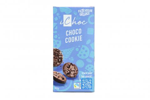 iChoc BIO vegan rýžová čokoláda CHOCO COOKIE 80g