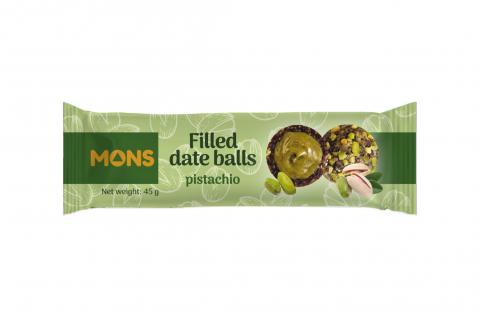 Plněné datlové kuličky s pistáciemi - VEGAN - Mons 45g