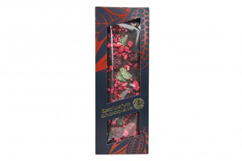 Čokoláda hořká s ostružinami, malinami a mátou - Severka 120g