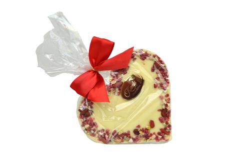 Čokoláda bílá - Srdce s ovocem - Kamila Chocolates 100g