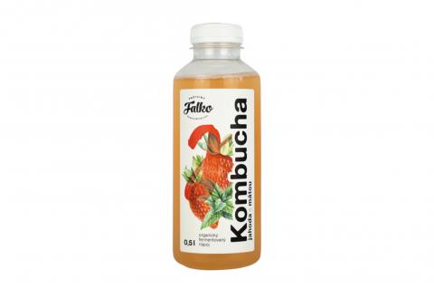 Kombucha JAHODA & MÁTA - Falko 500ml