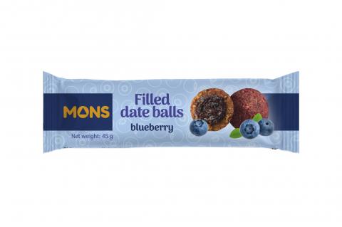 Plněné datlové kuličky s borůvkami - VEGAN - Mons 45g