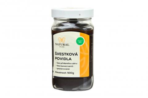 Švestková povidla - bez přidaného cukru - Natural 500g