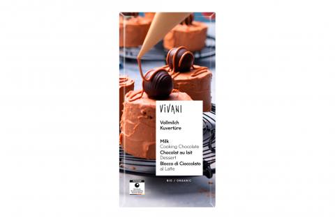Čokoláda mléčná na vaření BIO - 150g Vivani