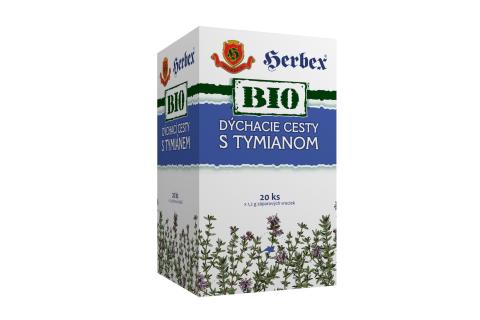 Čaj Dýchací cesty s tymiánem BIO - Herbex 1,2gx20