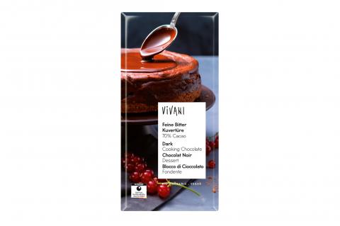 Čokoláda hořká na vaření 70% BIO vegan - 150g Vivani