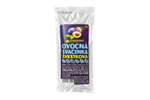 Ovocná svačinka ŠVESTKOVÁ bez lepku - Damodara 50g