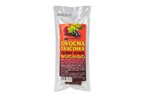 Ovocná svačinka ČERNÝ RYBÍZ bez lepku, vegan - Damodara 50g