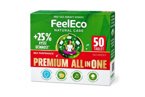 Tablety do myčky Premium All in One - 50 mycích tablet - Feel Eco 900g