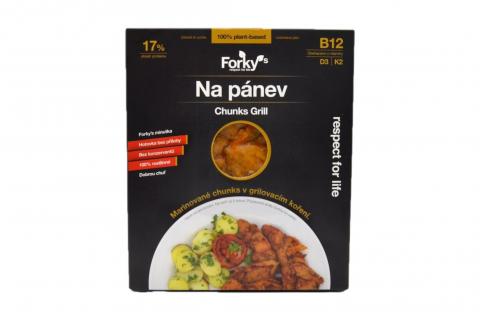 Na pánev - Chunks grill 2 porce - marinované kousky VEGAN - Forky´s 250g