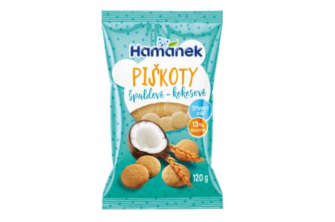 Piškoty špaldové - kokosové - Hamánek 120g 