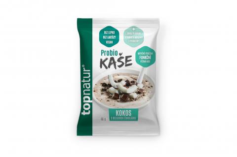 Probio kaše KOKOS S BELGICKOU ČOKOLÁDOU - Vegan - Topnatur 60g