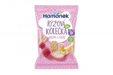Rýžová kolečka BIO - MALINA, BANÁN - Hamánek 35g