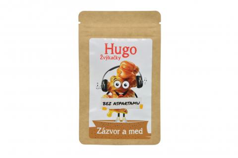 Žvýkačky Med a zázvor bez aspartamu - Hugo 9g