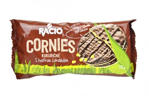 Racio - Cornies - kukuřičné chlebíčky s hořkou čokoládou 75g