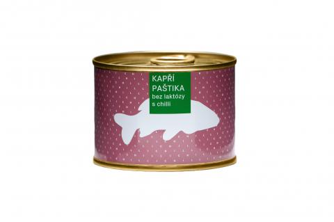 Kapří paštika BEZ LAKTÓZY a lepku - CHILLI - Farma Poříčí 190g 	