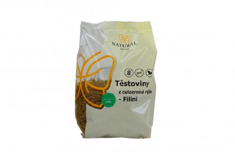 Těstoviny z celozrnné rýže bez lepku - Filini - vlasové nudle - ITÁLIE - Natural 250g