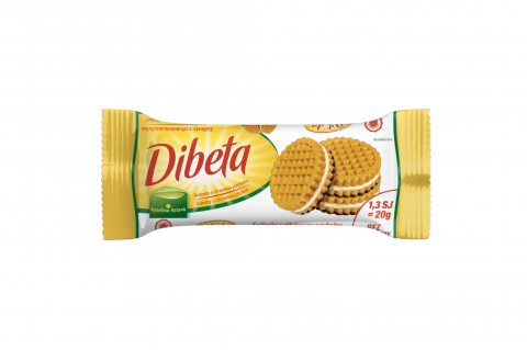 Sušenky Dibeta s citrónovou příchutí bez sacharózy - Dibeta 60g