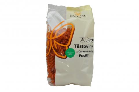 Těstoviny z červené čočky bez lepku - Fusilli - vřetena - ITÁLIE - Natural 250g