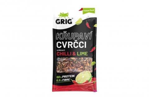 Cvrčci křupaví CHILLI & LIME - GRIG 13g