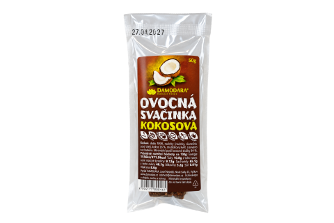Ovocná svačinka KOKOSOVÁ bez lepku, vegan - Damodara 50g