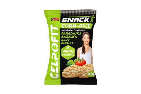 Fit snack KUKUŘIČNO-RÝŽOVÝ rajče, bazalka - CELPO 50g