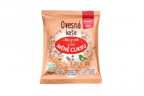 Ovesná kaše se sníženým obsahem cukru - Semix 65g