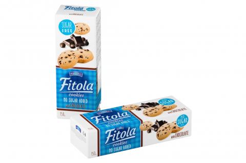 Sušenky s čokoládou bez přidaného cukru - Fitola 130g