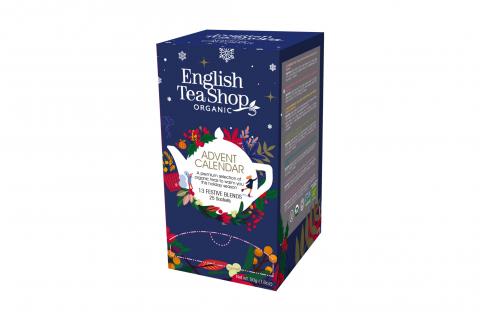 Čaj BIO Adventní kalendář modrý - English Tea Shop dárková sada 25x1,5g  