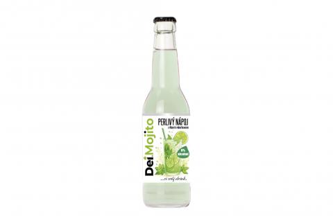 Nealkoholický perlivý nápoj s příchutí MOJITO - sklo - DEI 330ml