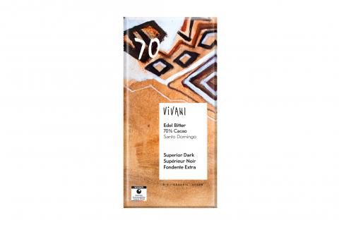 Čokoláda hořká 70% BIO vegan - 80g Vivani