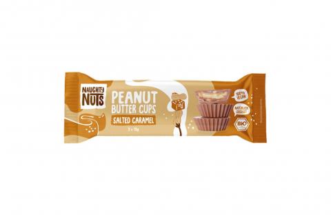 Košíčky arašídové se slaným karamelem BIO - vegan - Naughty Nuts 39g