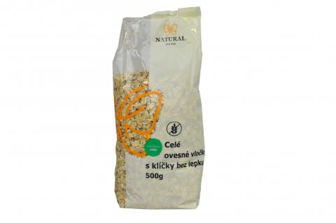 Vločky ovesné celé s klíčky bez lepku Anglie - Natural 500g