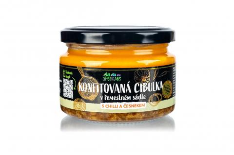 Konfitovaná cibulka s CHILLI A ČESNEKEM - The Pelikans 200g
