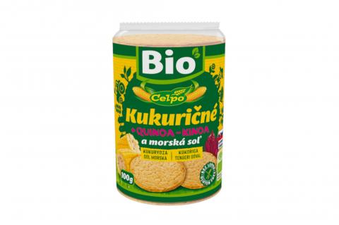 Chlebíčky kukuřičné s quinoou a mořskou solí BIO - bez lepku - Celpo 100g