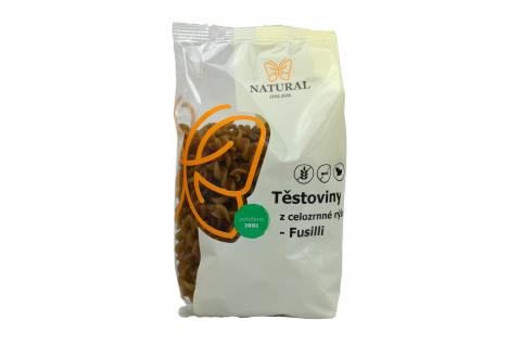 Těstoviny z celozrnné rýže bez lepku - Fusilli - vřetena - ITÁLIE - Natural 250g