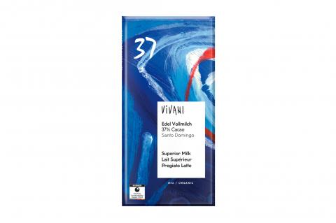 Čokoláda mléčná 37% z Ekvádoru a Karibiku BIO - Vivani 80g